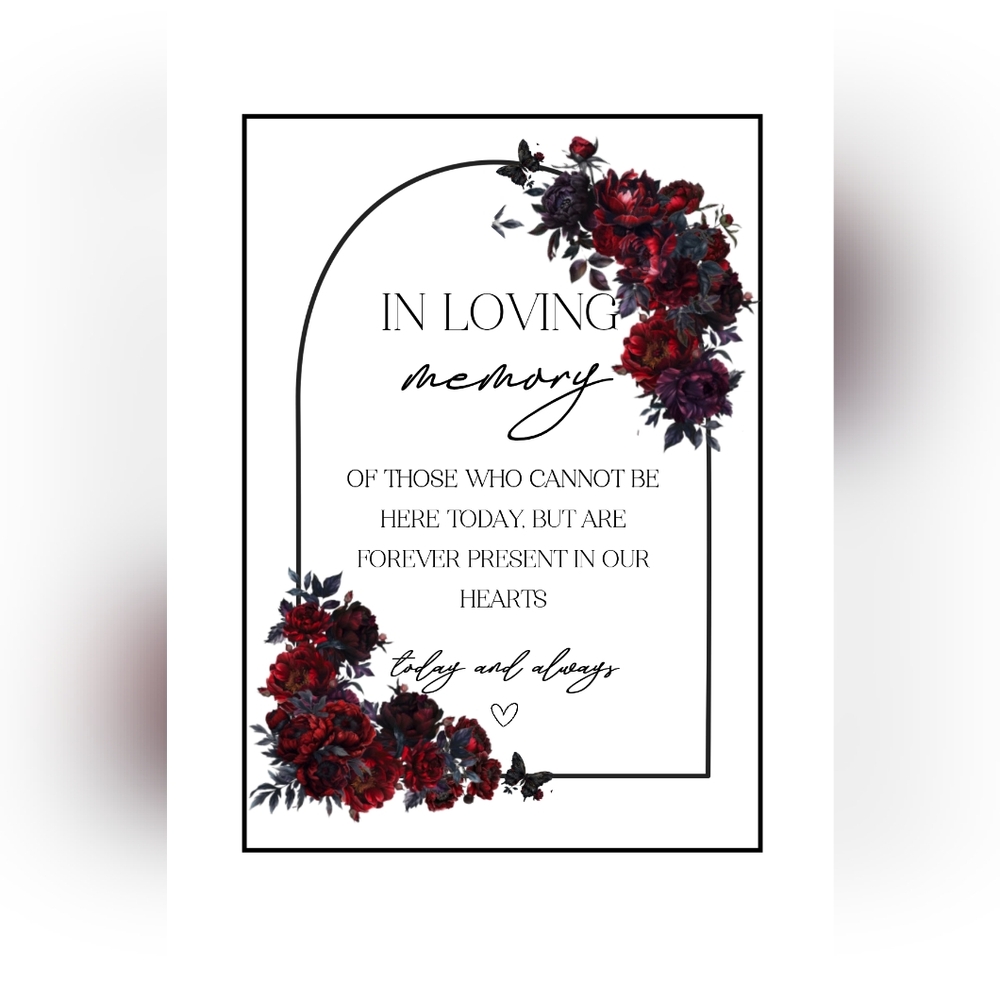 In Loving Memory Floral Print